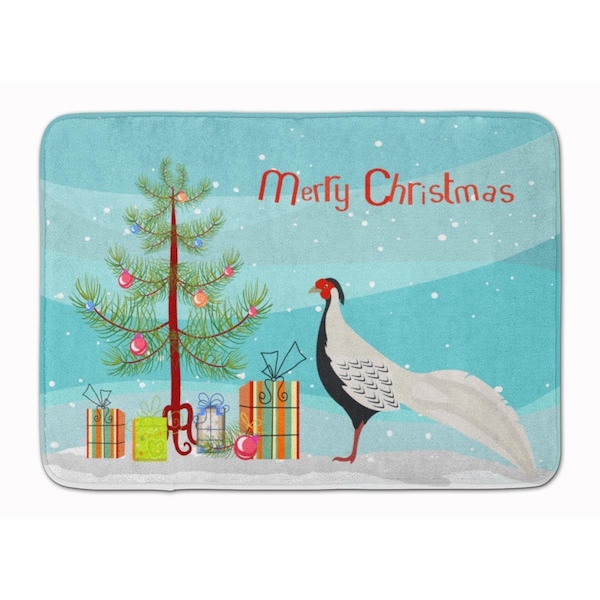 Carolines Treasures Silver Pheasant Christmas Machine Washable Memory Foam Mat BB9296RUG - main